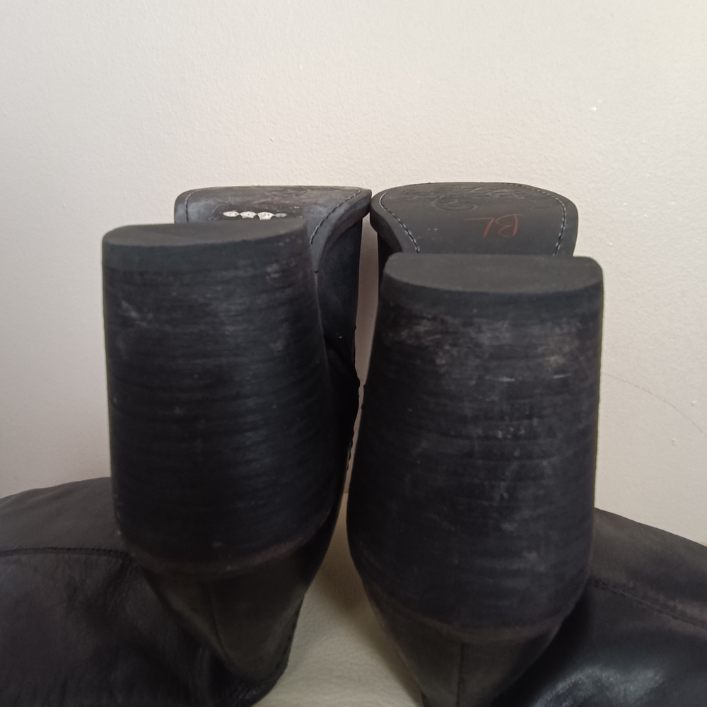 Modern Vintage Black Over the Knee Boots - Picture 9 of 15